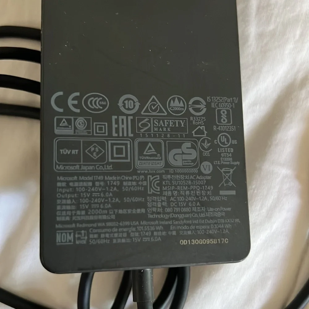 Microsoft Surface Pro Charger - Model 1749 - used